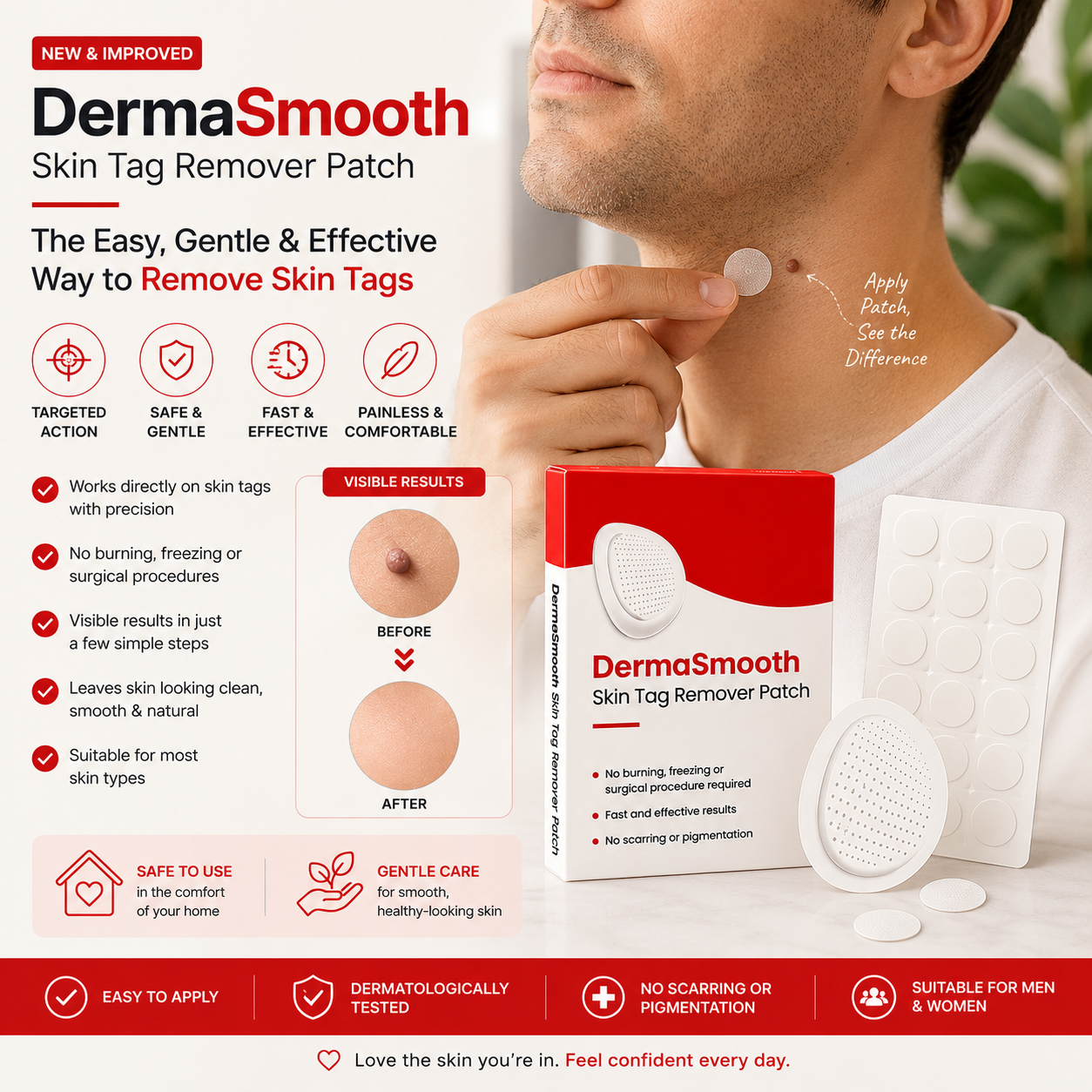 DermaSmooth™ Skin Tag Remover Patches