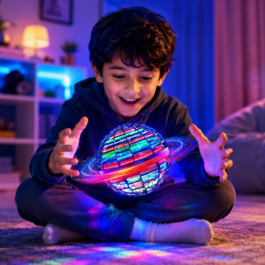 HoverNova™ – 360° Flying Light-Up Gyro Ball Toy