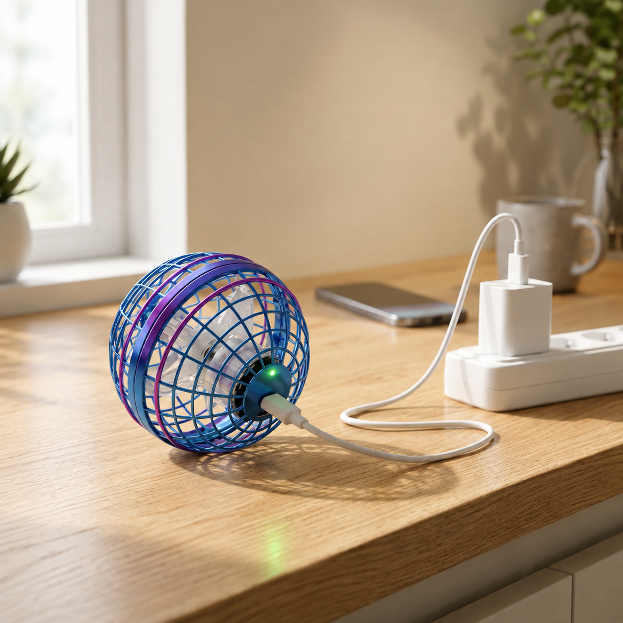 HoverNova™ – 360° Flying Light-Up Gyro Ball Toy